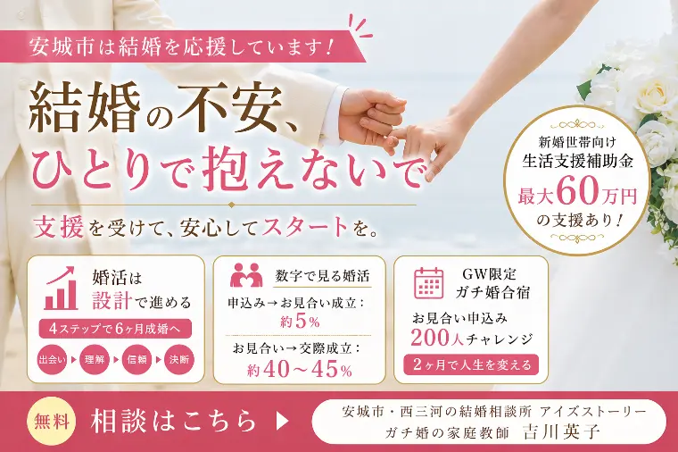アイズストーリー「安城市・西三河｜支援制度×婚活設計で最短成婚へ」-1