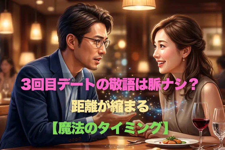 3回目デートの敬語は脈ナシ？距離が縮まる魔法のタイミング