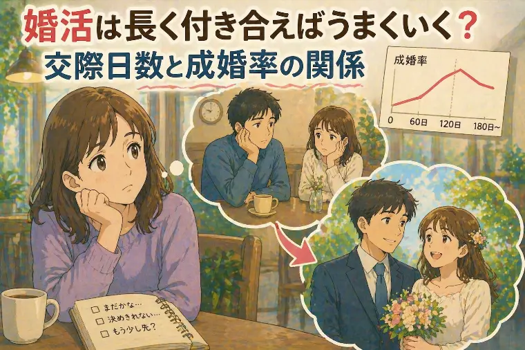 婚活は長く付き合えばうまくいく？交際日数と成婚率の関係