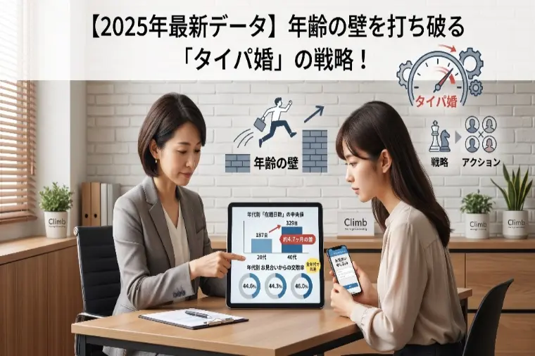 【タイパ婚】年齢の壁を破る！20代と40代で4.7ヶ月差