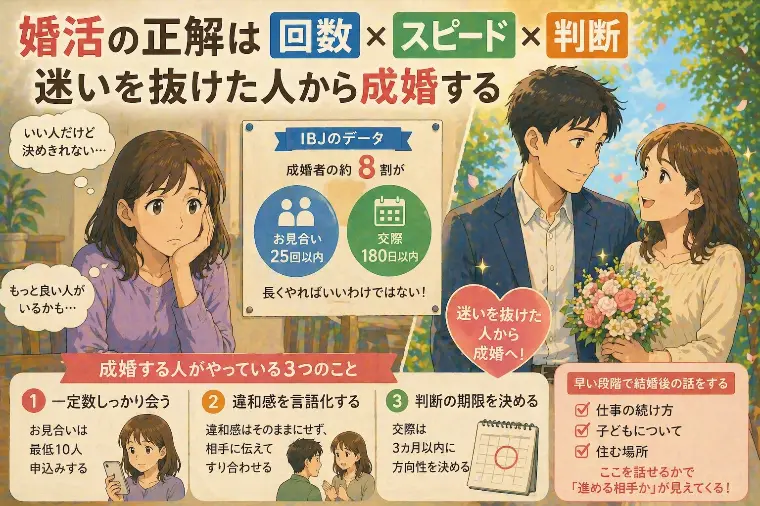 婚活の正解は「回数×スピード×判断」