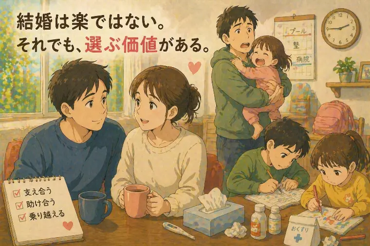 結婚は楽ではない。でも人生は濃くなる。