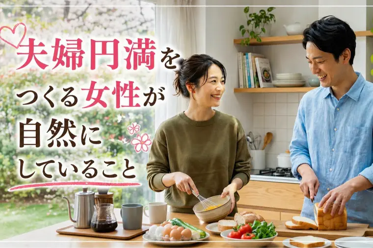 夫婦円満をつくる女性が自然にしていること