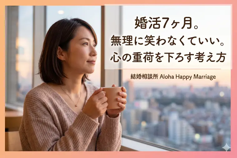 婚活7ヶ月。無理に笑わなくていい。心の重荷を下ろす考え方