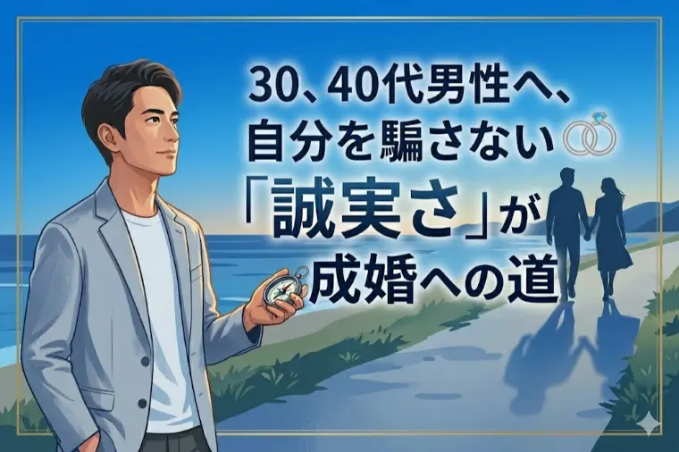 30、40代男性へ、自分を騙さない『誠実さ』が成婚への道
