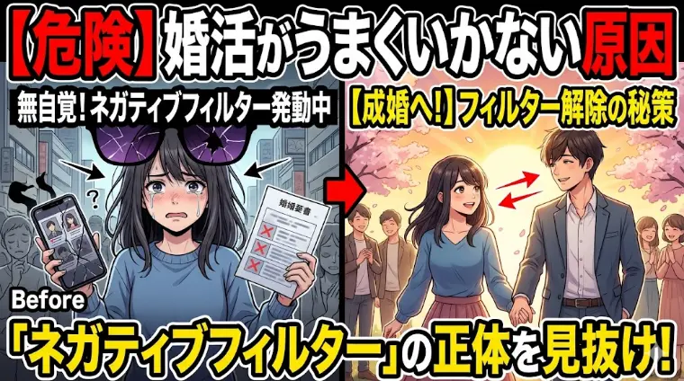 【危険】婚活が失敗しかしない「ネガティブフィルター」