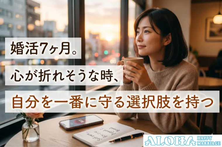 婚活7ヶ月。心が折れそうな時自分を一番に守る選択肢を持つ