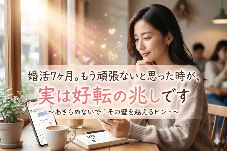 婚活7ヶ月。もう頑張れないと思った時が実は好転の兆しです