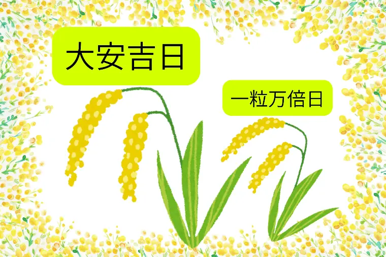 今日5月18日は一粒万倍日そして大安！ですね