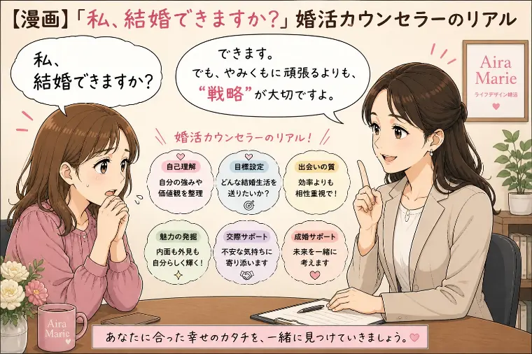  【漫画「私、結婚できますか？」婚活カウンセラーのリアル