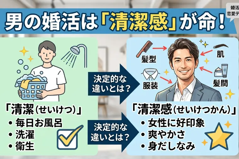 結婚相談室リライオン「RELYON」「「毎日お風呂に入ってるから大丈夫」が危ない！清潔感とは？」-1