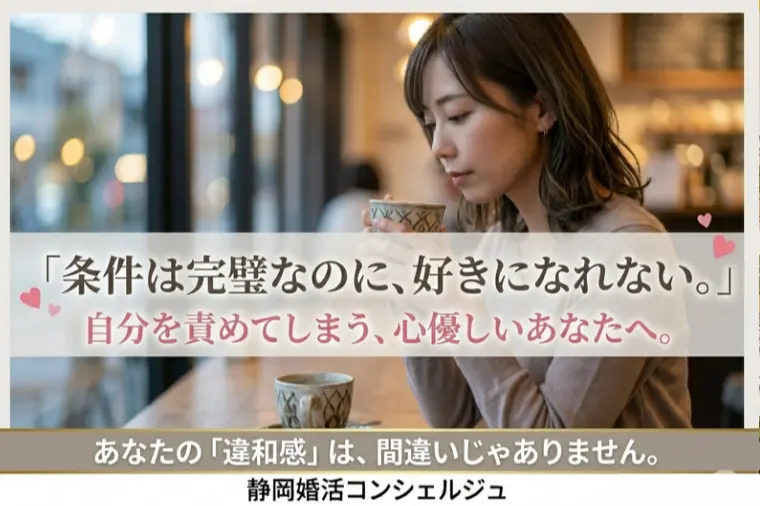 【婚活の悩み】理想の男性のはずなのに、好きになれない。