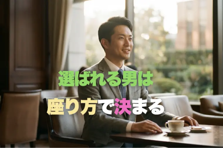 座り方でバレる？！女性が「頼りがい」を感じる男の姿勢