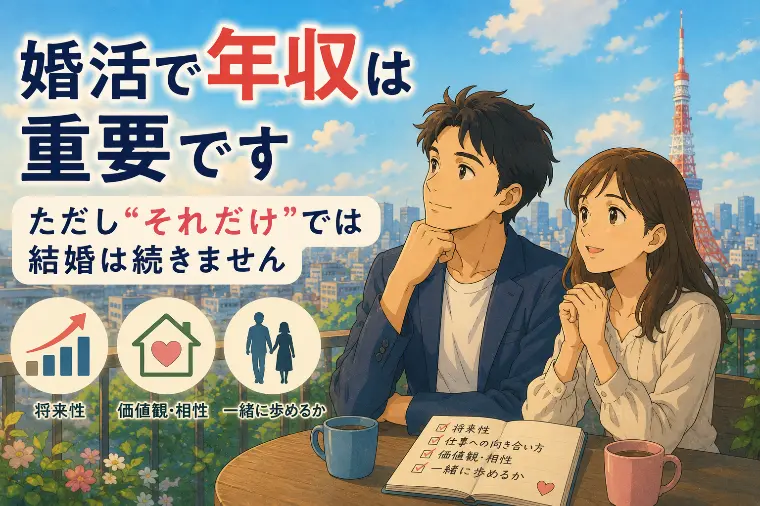婚活で年収は重要です｜ただし“それだけ”ではないです。