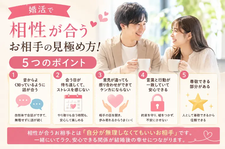 婚活で相性が合うお相手の見極め方！