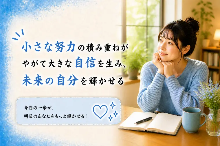 【婚活応メッセージ】小さな努力がやがて大きな自信を生む