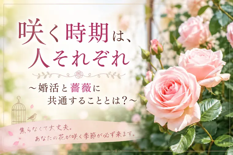 咲く時期は、人それぞれ～婚活と薔薇に共通することとは？