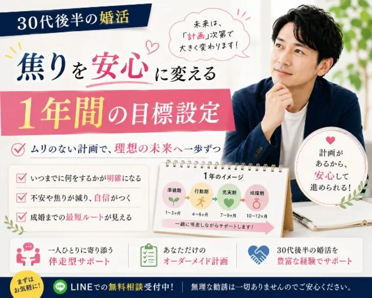 みろく結婚相談所「30代後半の婚活｜焦りを安心に変える1年間の目標設定」-1