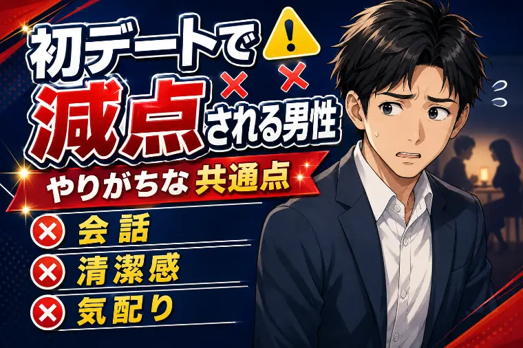 初デートで減点される男性