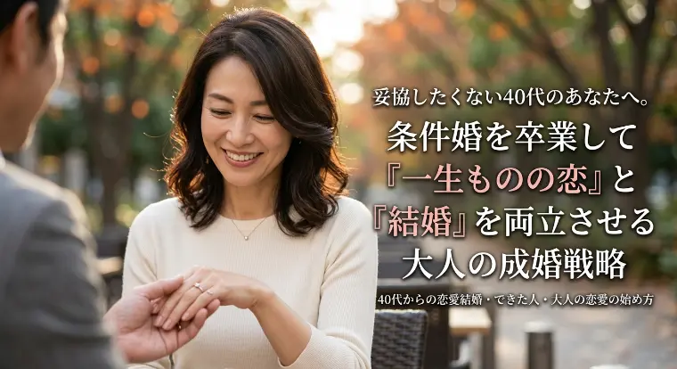 妥協できない女性が幸せを掴むための大人の婚活戦略