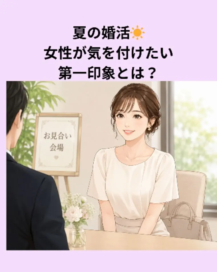 夏の婚活☀️女性が気を付けたい第一印象とは？