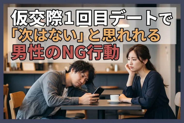 仮交際1回目デートで「次はない」と思われる男性のNG行動