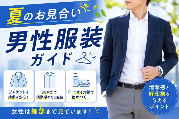 夏のお見合い男性服装ガイド｜清潔感コーデとは？