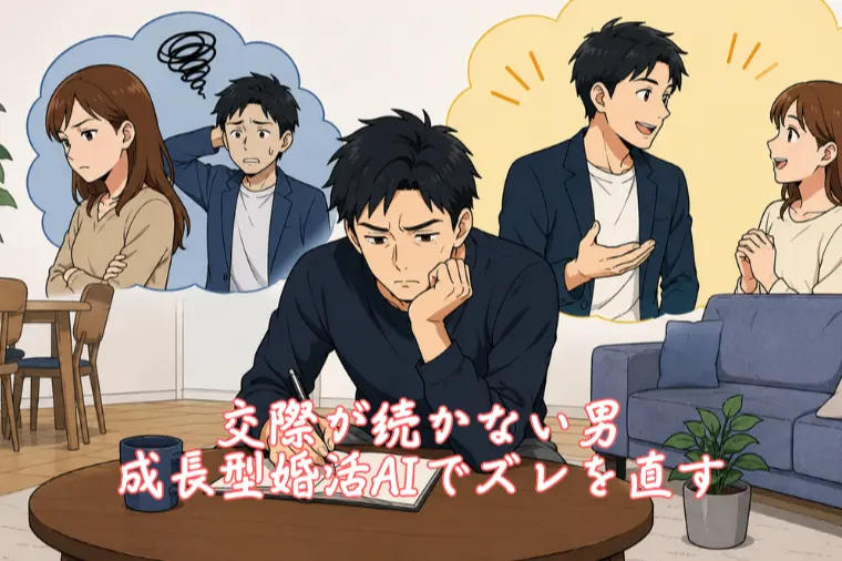 交際が続かない男、成長型婚活AIでズレを直す