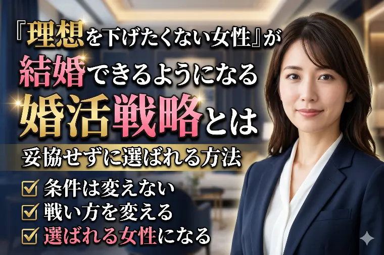「理想を下げたくない女性」が結婚できるようになる婚活戦略