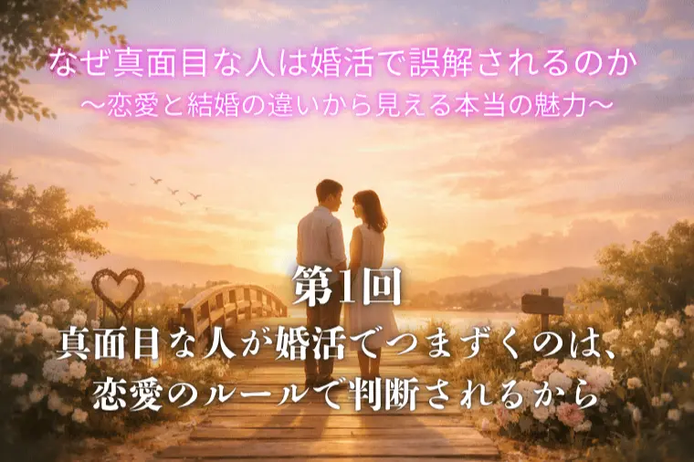 なぜ真面目な人は婚活で誤解されるのか　恋愛と結婚の違い①