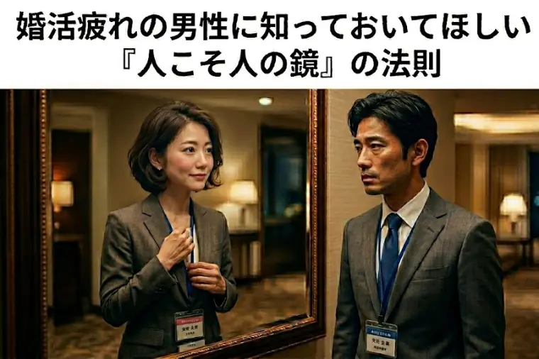 婚活疲れの男性に知っておいてほしい『人こそ人の鏡』の法則