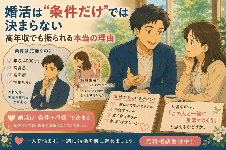 婚活は“条件だけ”では決まらない｜高年収でも振られる理由