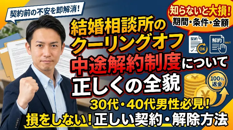 結婚相談所のクーリングオフと返金規定の全貌