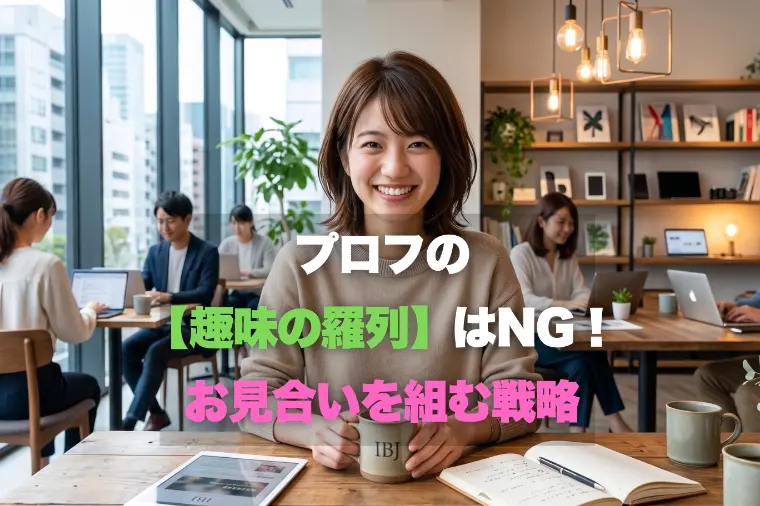 プロフの「趣味の羅列はNG！」お見合いを組む戦略