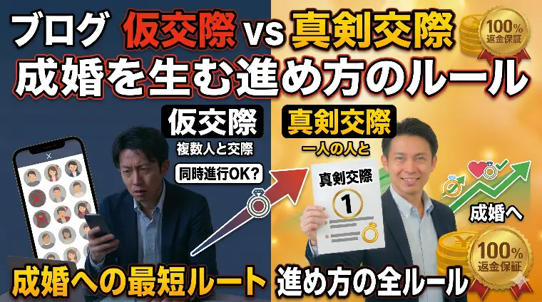 仮交際と真真剣交際の違い：成婚を生む進め方のルール