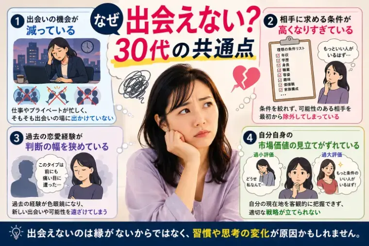 Bridalチューリップ「なぜ出会えない？出会いがないと感じる30代の共通点」- 2
