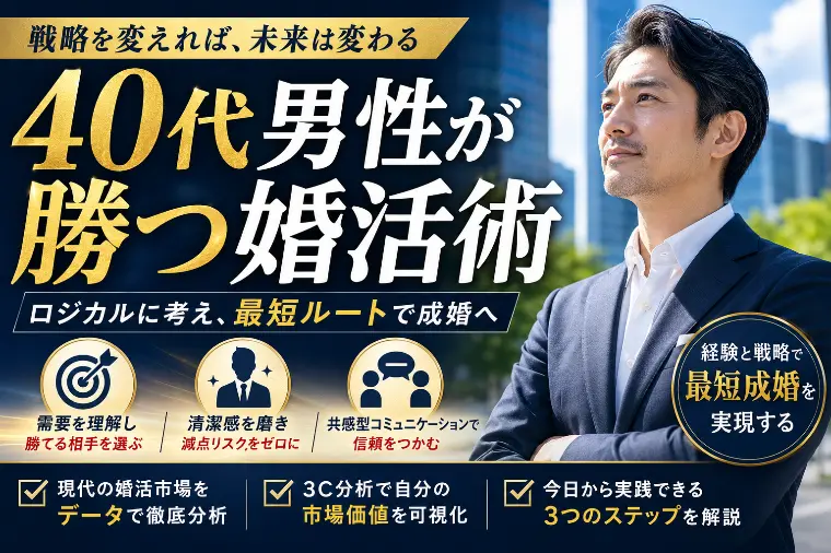 昔の感覚は通用しない？40代男性が現代婚活で勝つ戦術