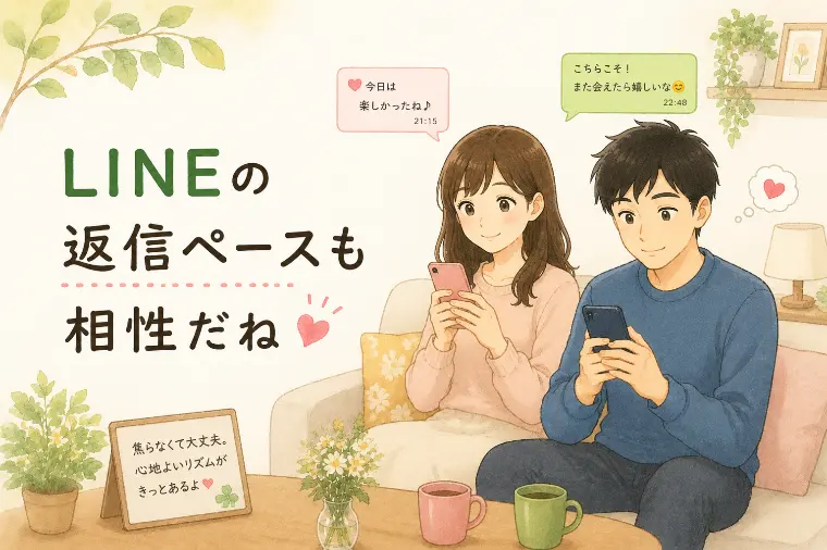 婚活川柳【第94回】LINEの 返信ペースも 相性良し
