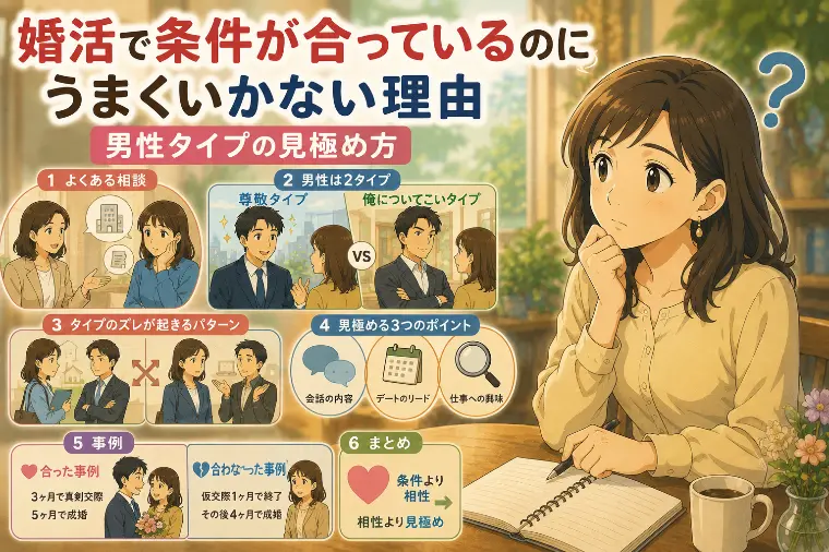 条件が合っているのにうまくいかない理由｜男性の見極め方