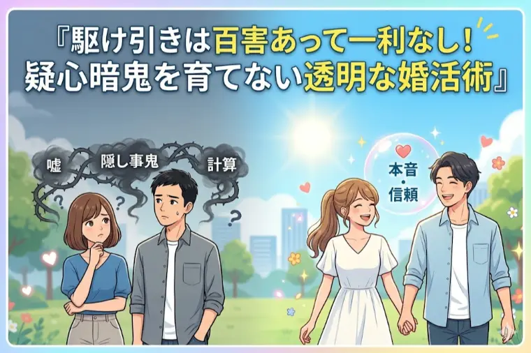 駆引きは百害あって一利なし！疑心暗鬼を育てない透明婚活術
