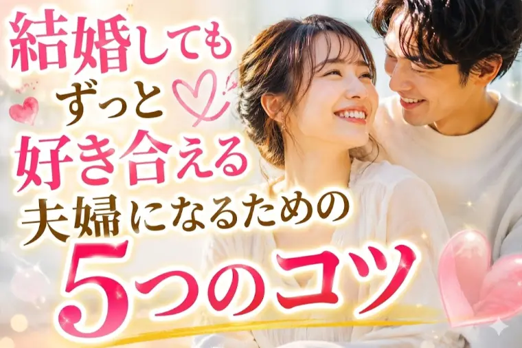 結婚してもずっと好き合える夫婦になるための5つのコツ
