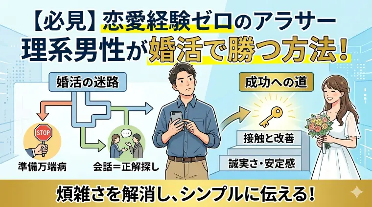  恋愛経験ゼロのアラサー男性が、婚活で勝つ方法！