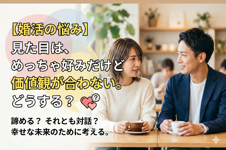 見た目はめっちゃ好みだけど価値観が合わない。どうする？
