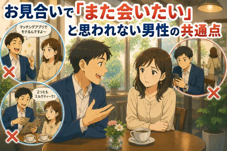 お見合いで「また会いたい」と思われない男性の共通点