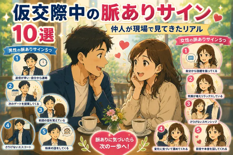 仮交際中の脈ありサイン10選｜仲人が現場で見てきたリアル