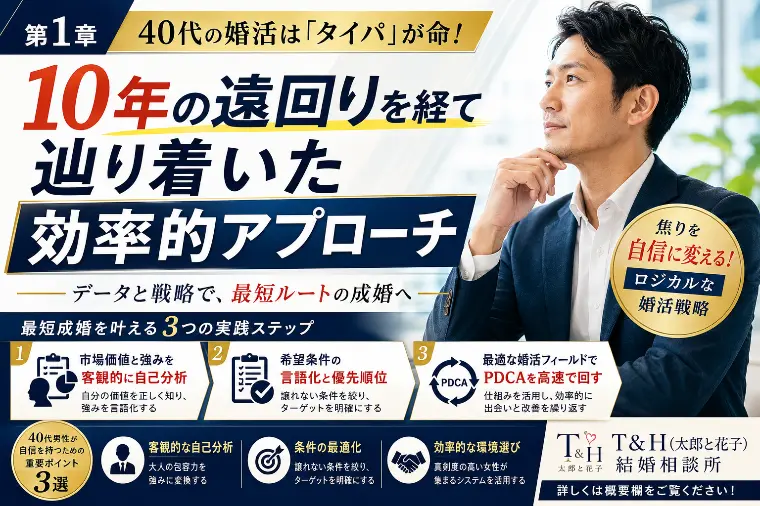 婚活が不安な４０代男性へ！焦りを自信に変える3ステップ