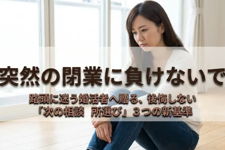 【突然の閉業に負けないで】「次の相談所選び」3つの新基準