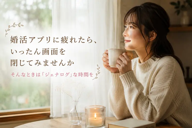 婚活アプリに疲れたら、いったん画面を閉じてみませんか