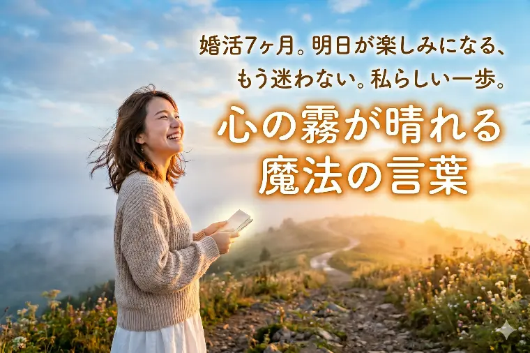 婚活7ヶ月。明日が楽しみになる、心の霧が晴れる魔法の言葉