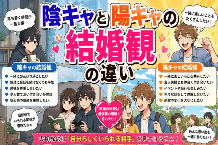 陰キャと陽キャの「結婚観」の違いとは？